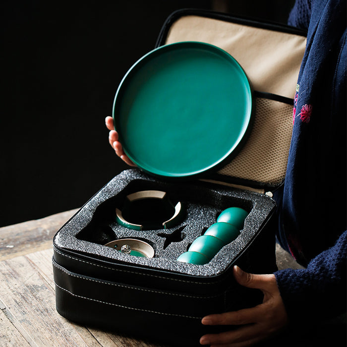 Solid Color Outdoor Travel Kung Fu Tea Set-4