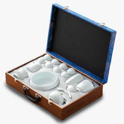 Chinese White Porcelain Kung Fu Tea Set-1