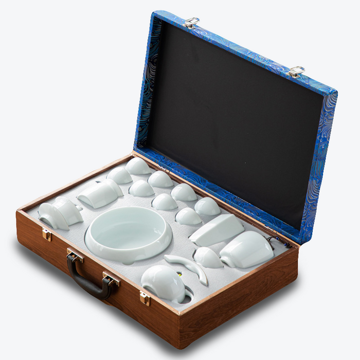 Chinese White Porcelain Kung Fu Tea Set-1