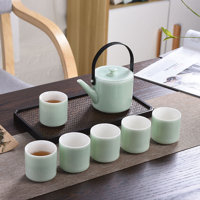 Delicate White Porcelain Kung Fu Tea Set-7