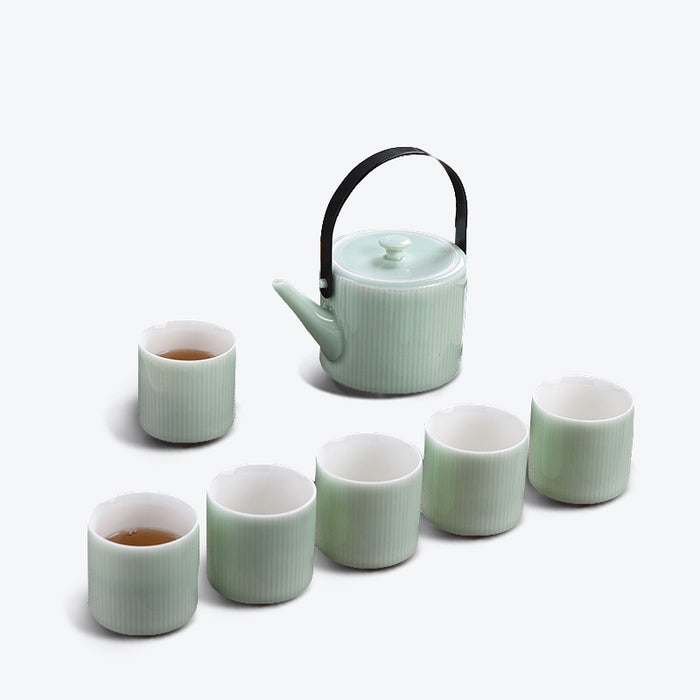 Delicate White Porcelain Kung Fu Tea Set-5
