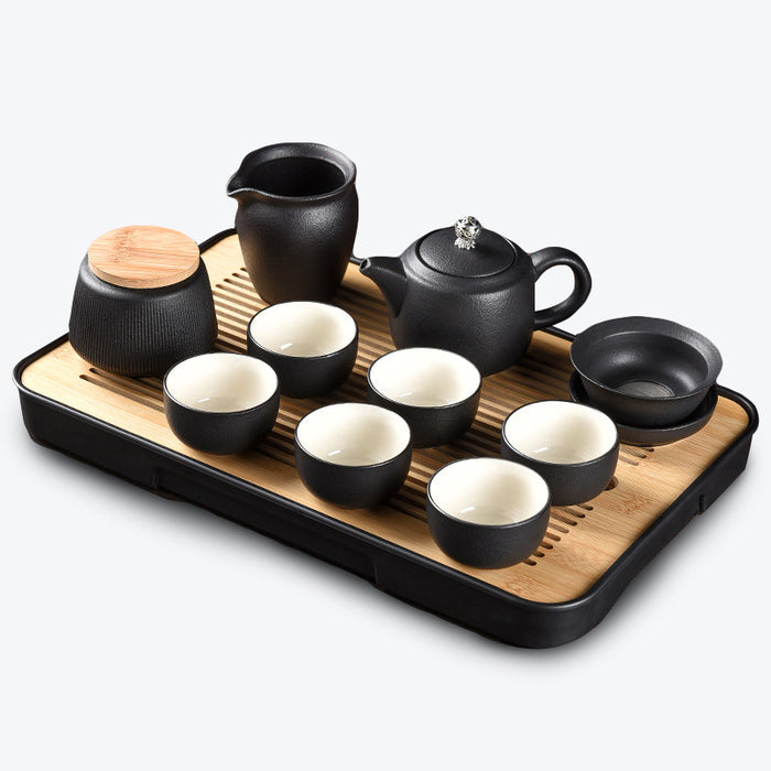 Granular Texture Coarse Pottery Kung Fu Tea Set-6