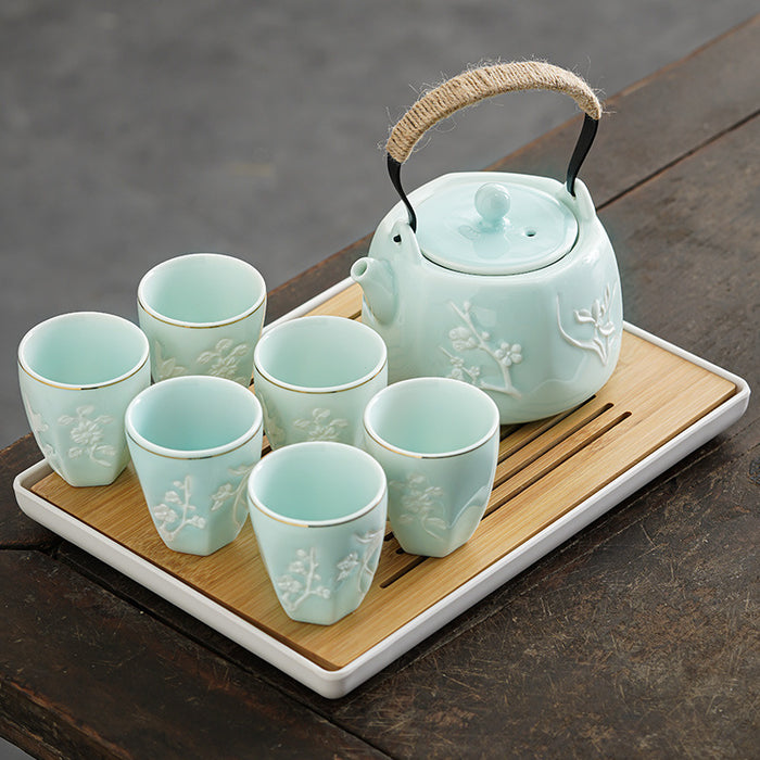 Relief Plum Blossom Kung Fu Tea Set-2