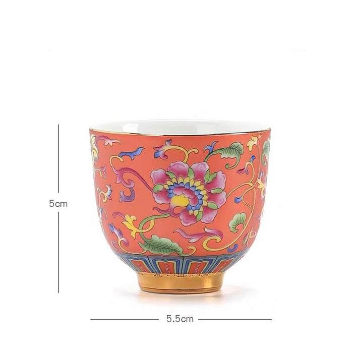Enamel Relief Ceramic Kung Fu Tea Set-3