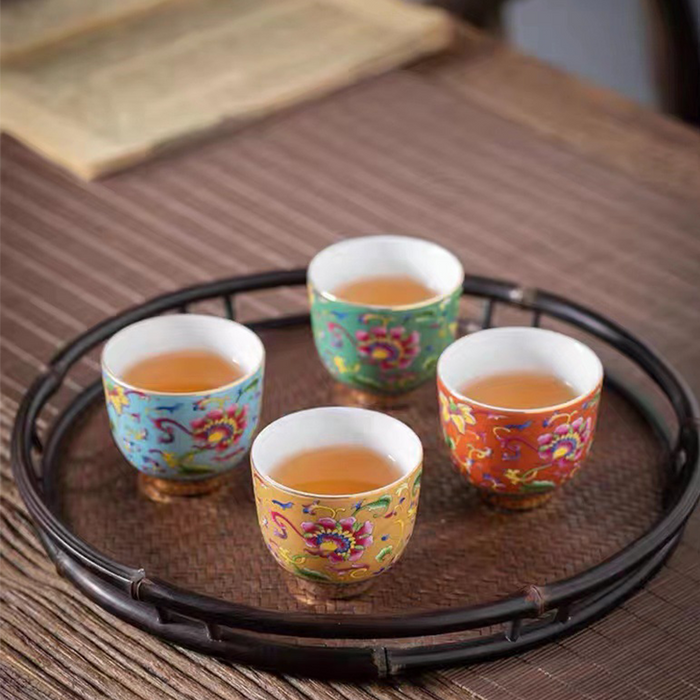 Enamel Relief Ceramic Kung Fu Tea Set-4