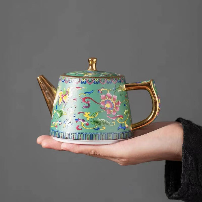 Enamel Relief Ceramic Kung Fu Tea Set-9