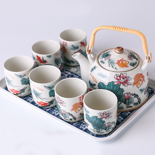 Chinese Flower Ceramic Kung Fu Tea Set-2
