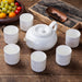 White Vertical Ceramic Kung Fu Tea Set-2