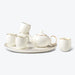 White with Gold Trim Ceramic Kung Fu Tea Set-1