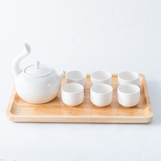White Ceramic Kung Fu Tea Set-1