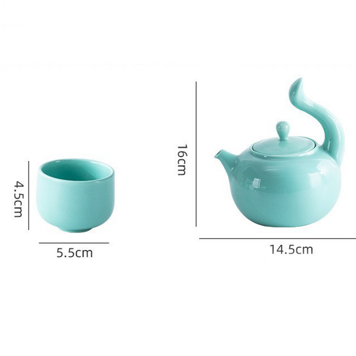White Ceramic Kung Fu Tea Set-7