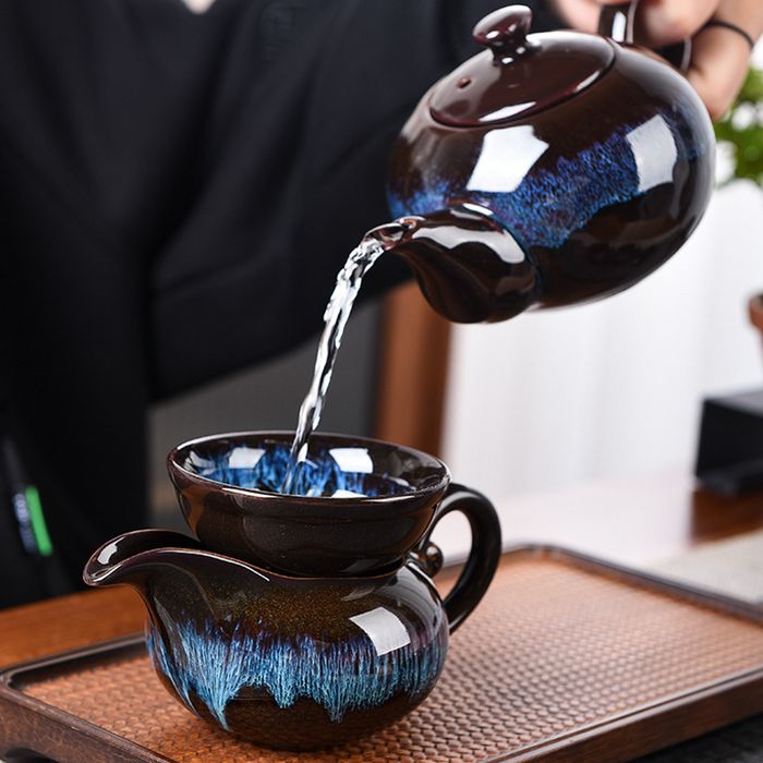 Chinese Crack Pattern Kung Fu Tea Set-3