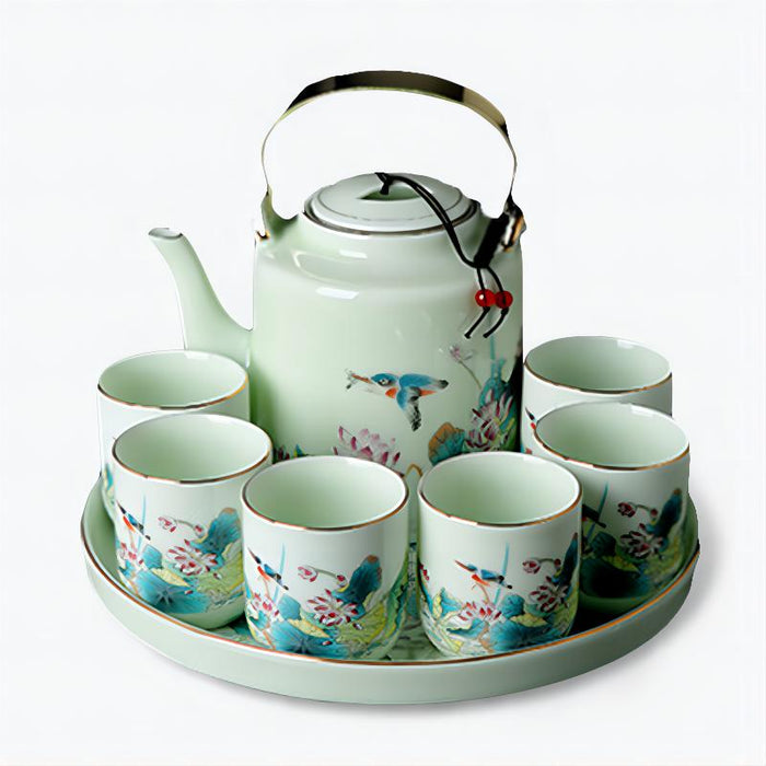 Chinese Flower and Bird Kung Fu Tea Set-2