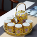 Enamel Flowers Kung Fu Tea Set-5