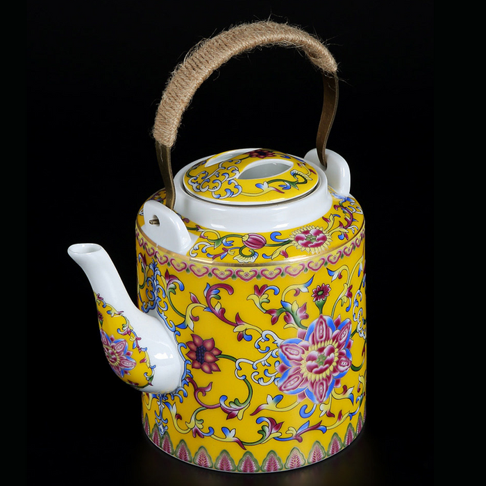 Enamel Flowers Kung Fu Tea Set-6