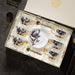Bone China Golden Rim Coffee Cup and Saucer Set of 6-3