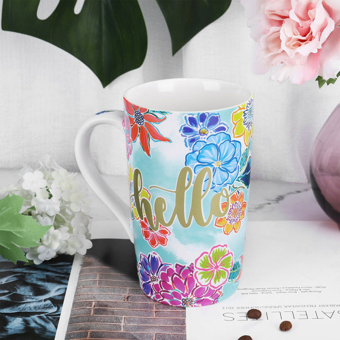 Giraffe Flowers Ceramic Coffee Mug - HauSweet
